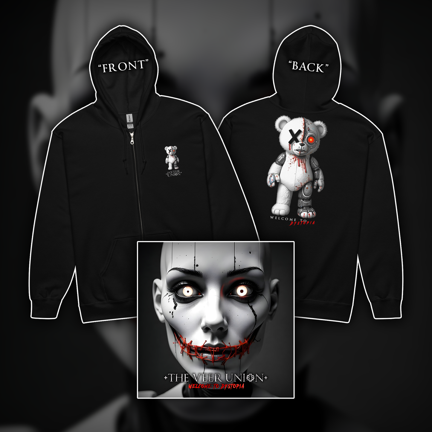 "WELCOME TO DYSTOPIA" CD + Zip Hoodie